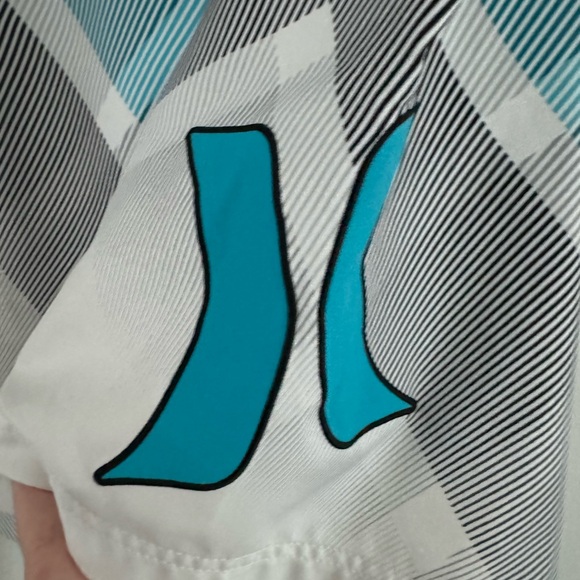 Hurley Blue & White Board Shorts - Picture 4 of 5